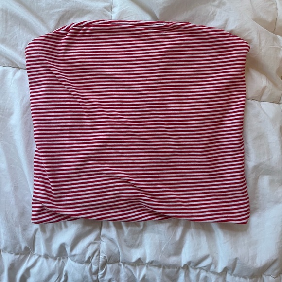 Red & White Brandy Melville Tube Top - Picture 4 of 7